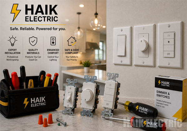Dimmers and Switches Installations and Replacements by Haik Electric