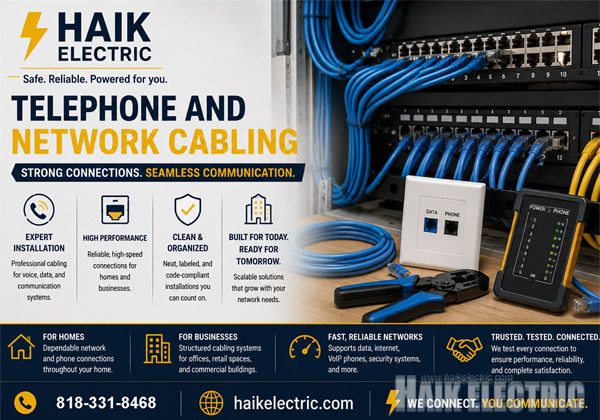 Telephone and Network Cabling by Haik Electric