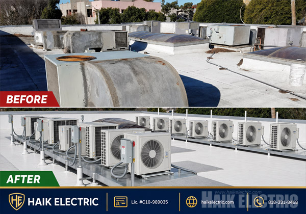 Wiring for Heating / Air Conditioning project example 2
