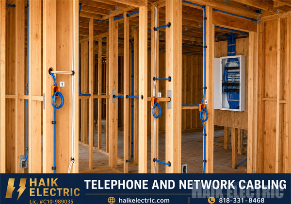 Telephone and Network Cabling project example 1